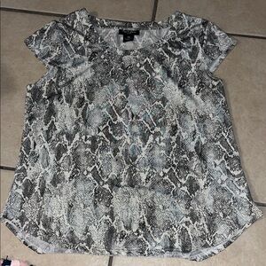 Black and Gray Snakeskin Blouse